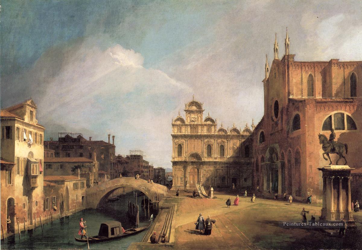 Santi Giovanni E Paolo Et La Scuola Di San Marco 1726 Canaletto Peintures à l'huile